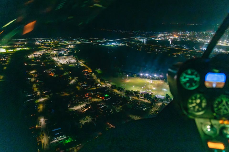 New Orleans: City Lights Helicopter Night Tour - The 20-minute route: Uptown, Garden District, and university-area views