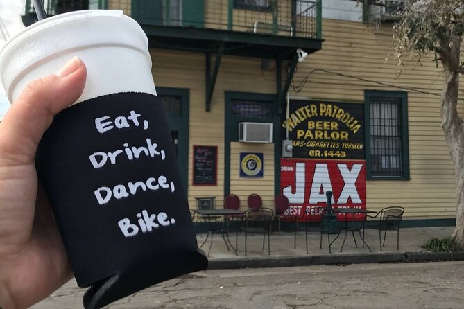 New Orleans History of Drinking Cocktail Bike Tour - Meet at 634 Elysian Fields Ave: timing, bikes, and how the ride feels